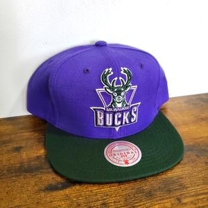 Mitchell & Ness '93 Core Basic Purple Milwaukee Bucks Snapback Hat Two Tone